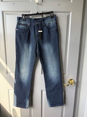 Sean John Men's Straight Jeans in Dark Blue Wash